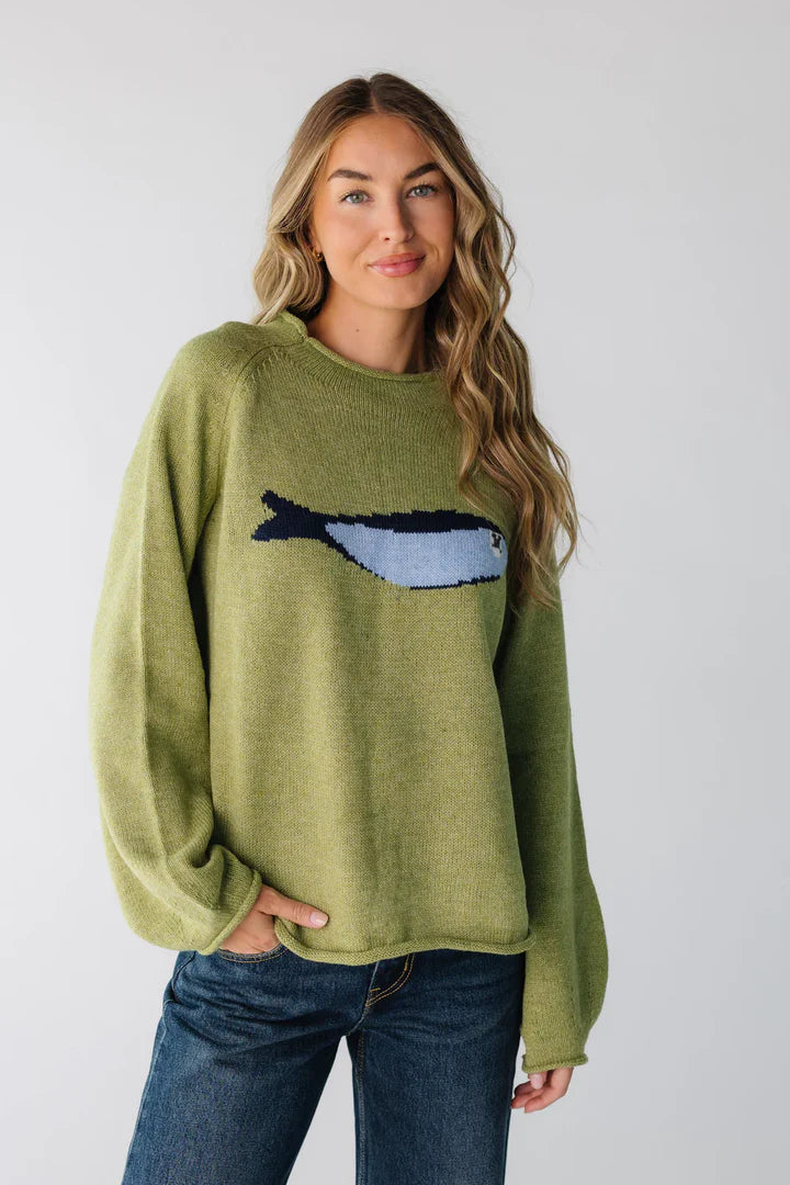 Olive Fisherman Sweater